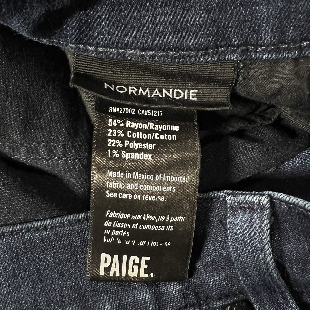 Paige Jeans Mens 36x28 Blue Normandie Straight Medium Wash Stretch Denim - Picture 4 of 11